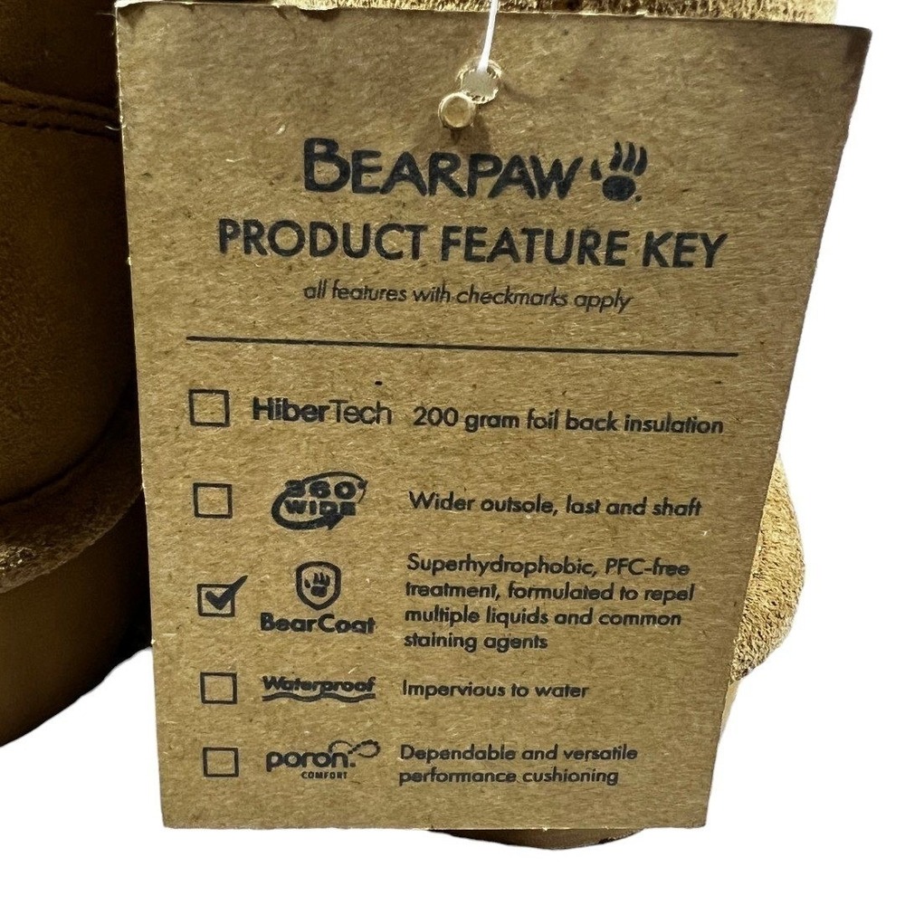 NWT Bearpaw Maeve Platform Lo Solid Suede Boots Hickory Cozy Winter Size 7 - Picture 6 of 6